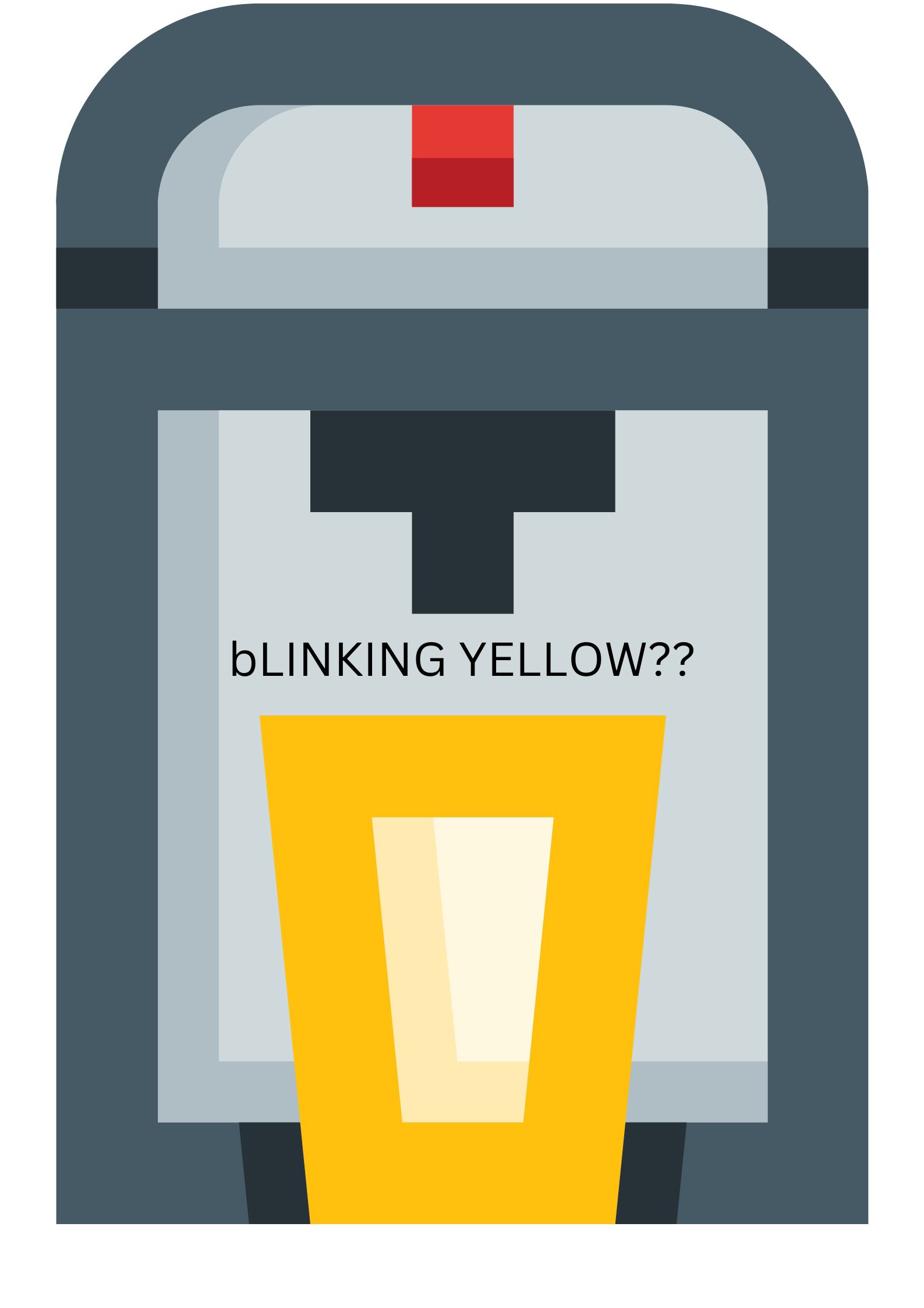 Nespresso blinking yellow coffee machine